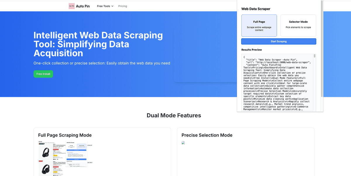 Full Page Scraping Demo